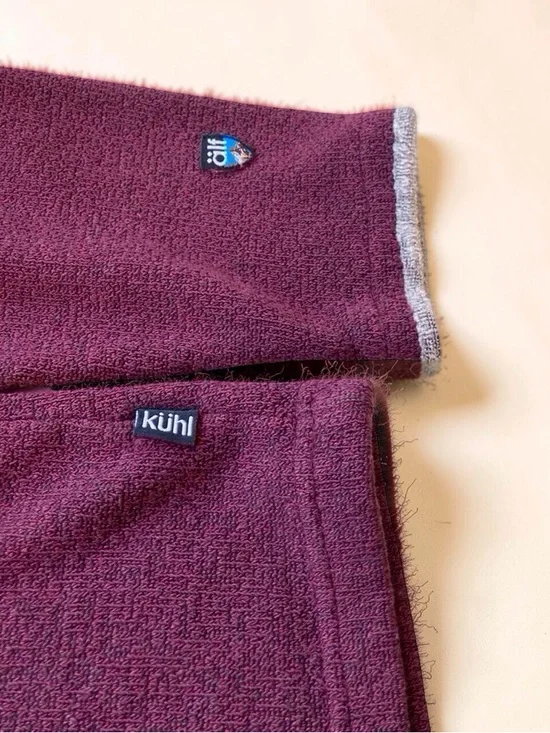 KÜHL Rustler 1/4 Zip Fleece Jacket Men’s Large Burgundy Pullover Outdoor - Picture 8 of 11